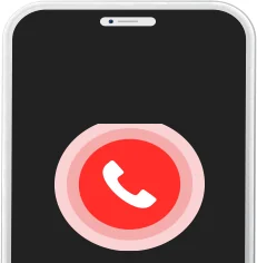 Смартфон с включённым экраном Emergency CALL